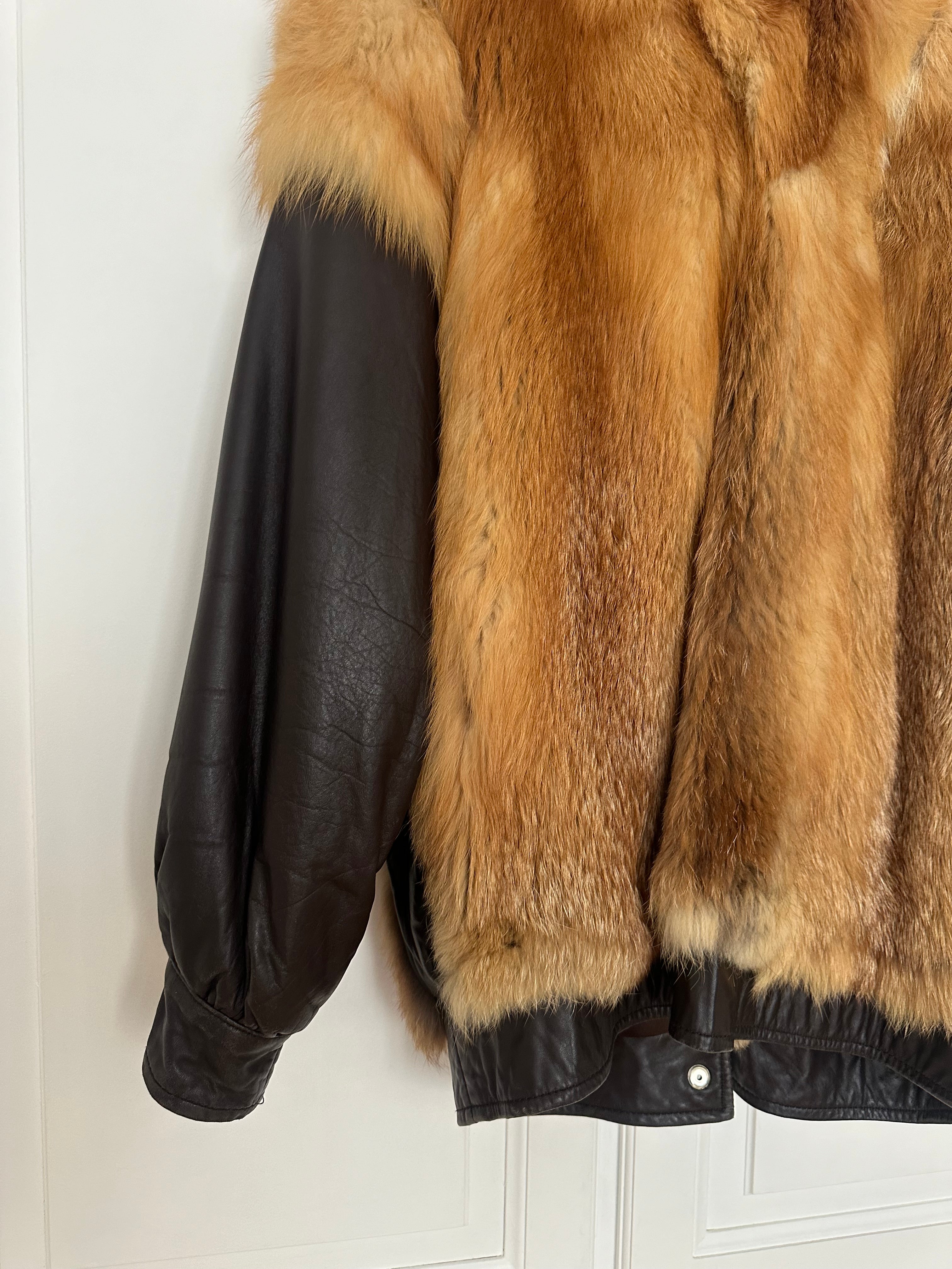 Real fur bomber jacket