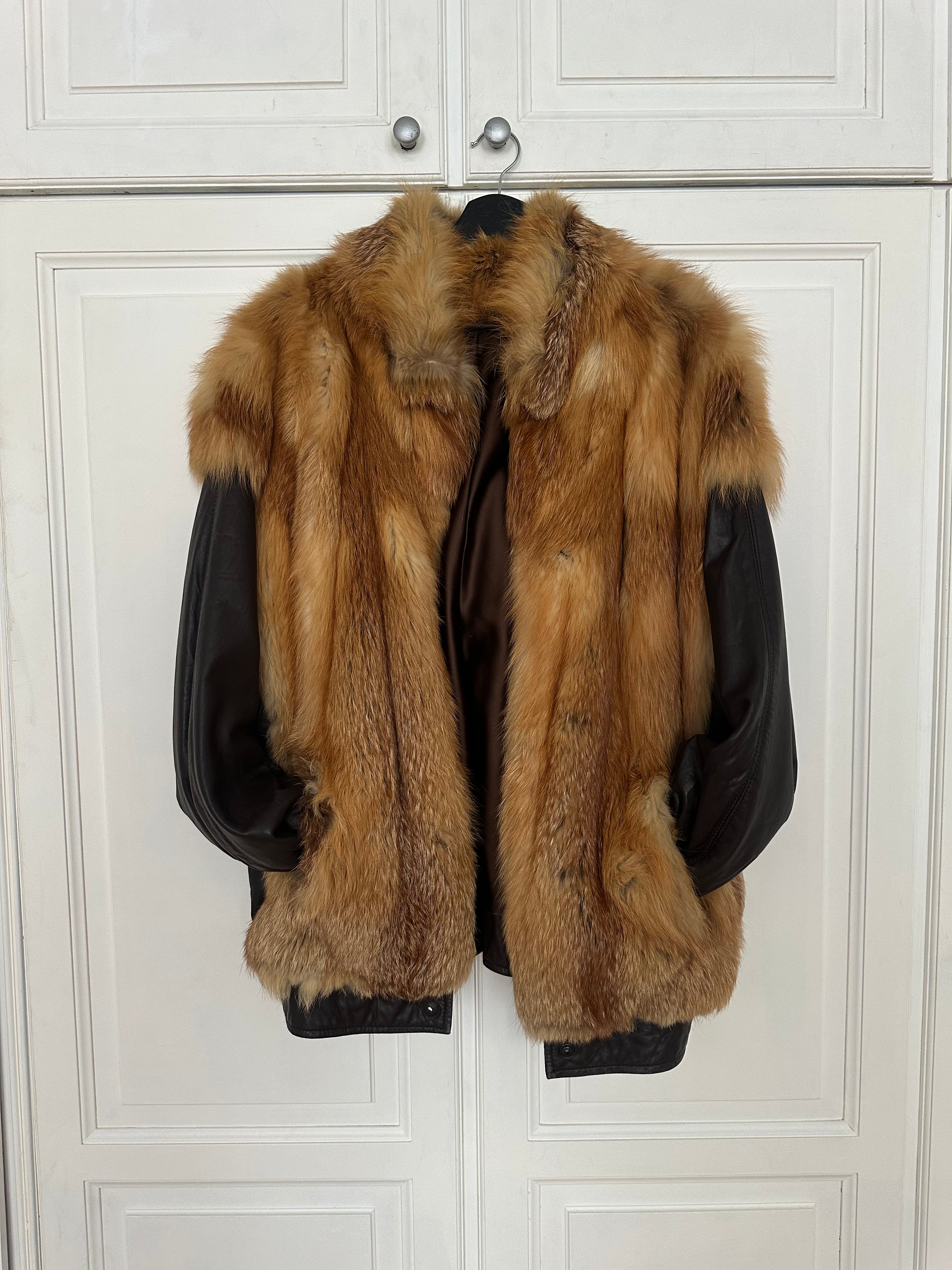 Real fur bomber jacket