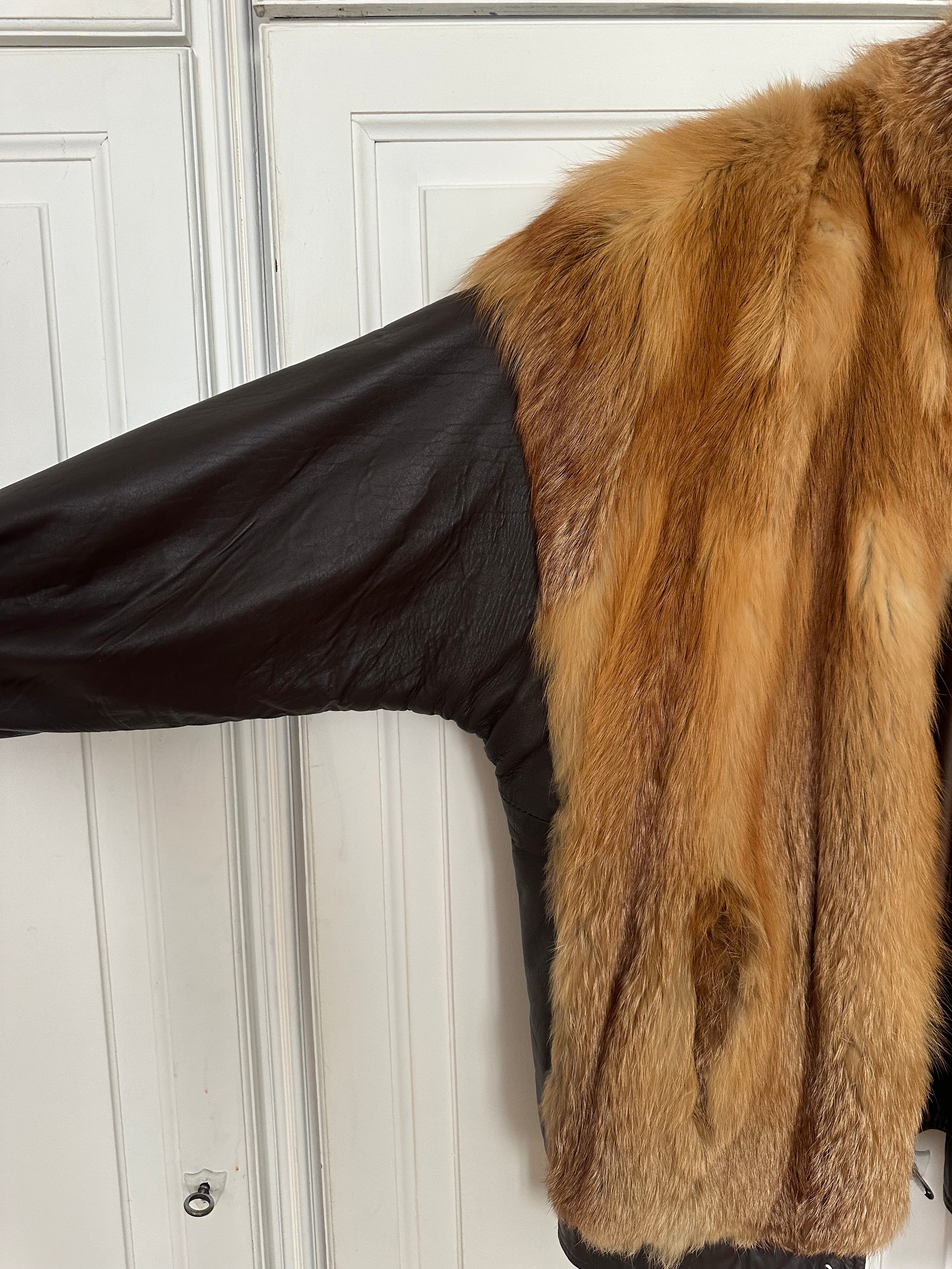 Real fur bomber jacket