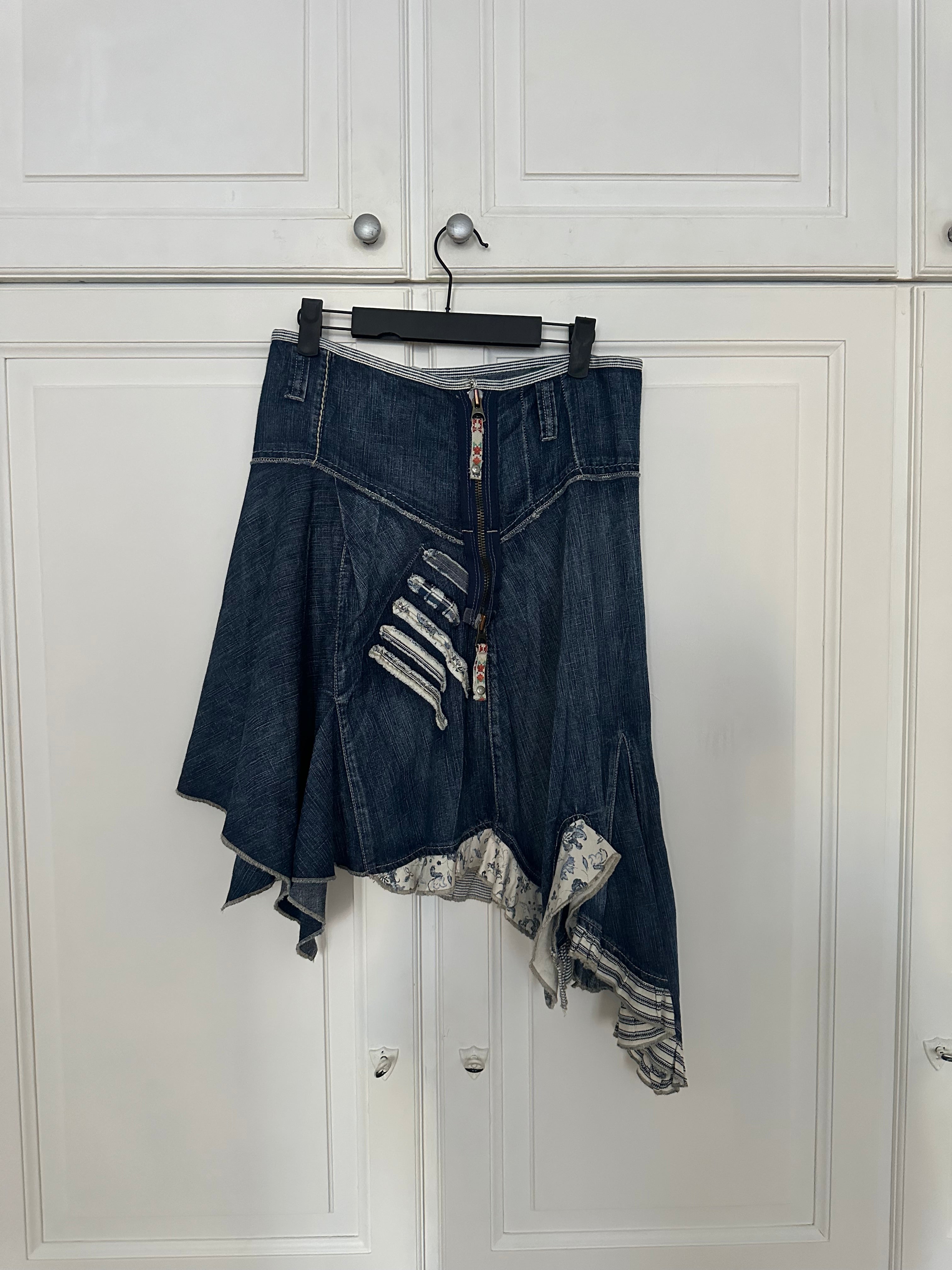 Marithé + François Girbaud asymmetrical skirt