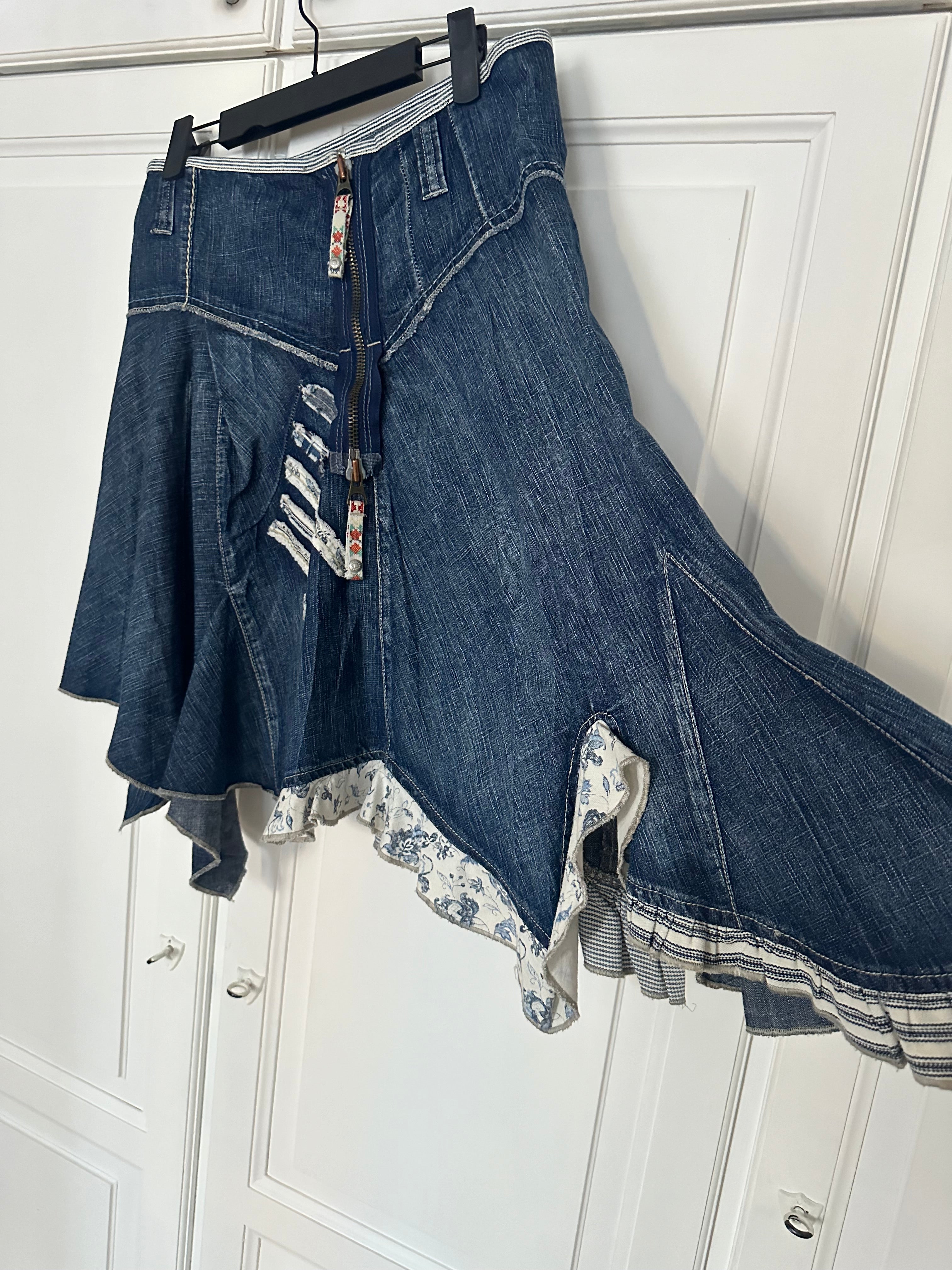 Marithé + François Girbaud asymmetrical skirt