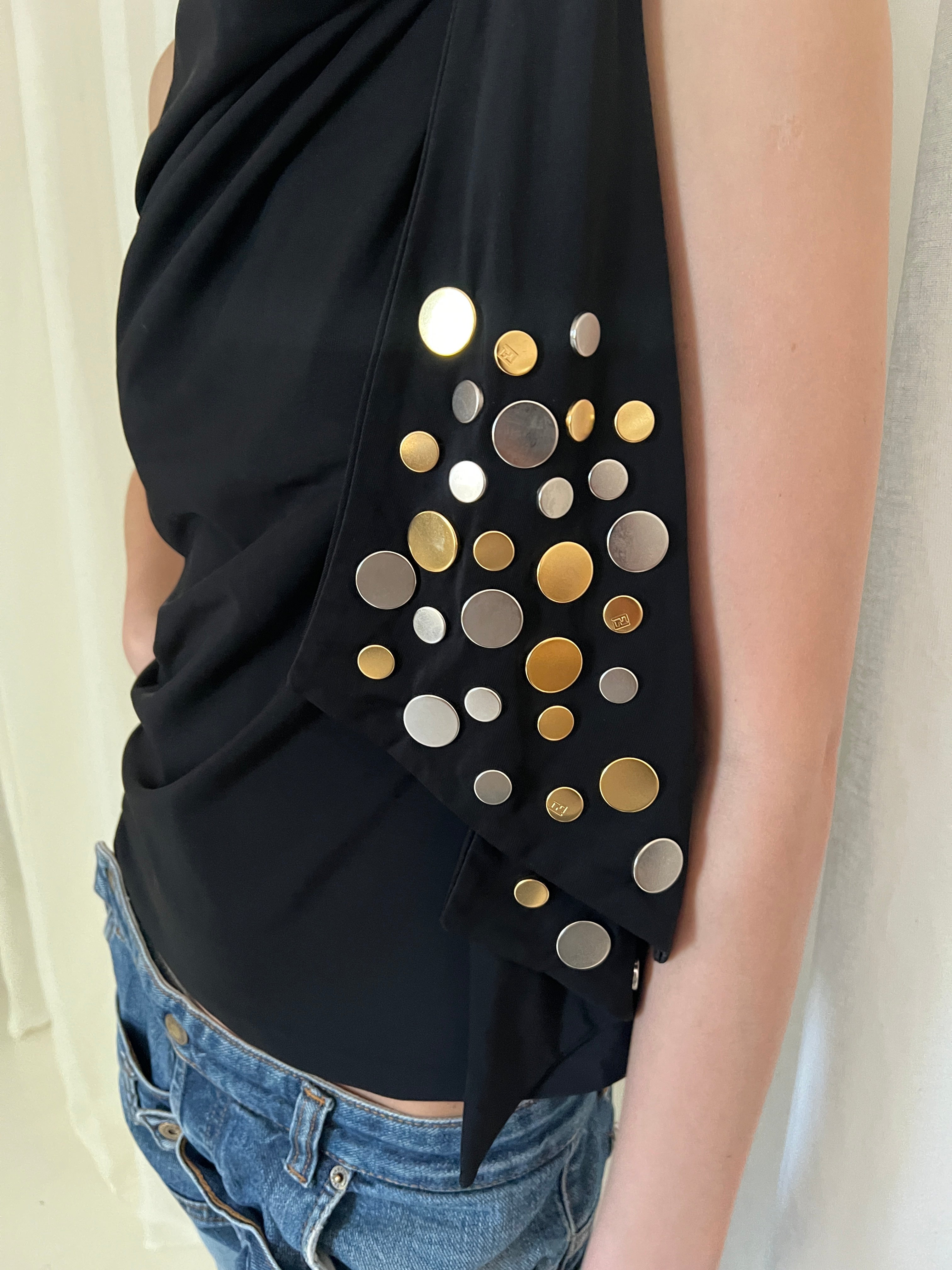 2000s Fendi Studded Tie Top