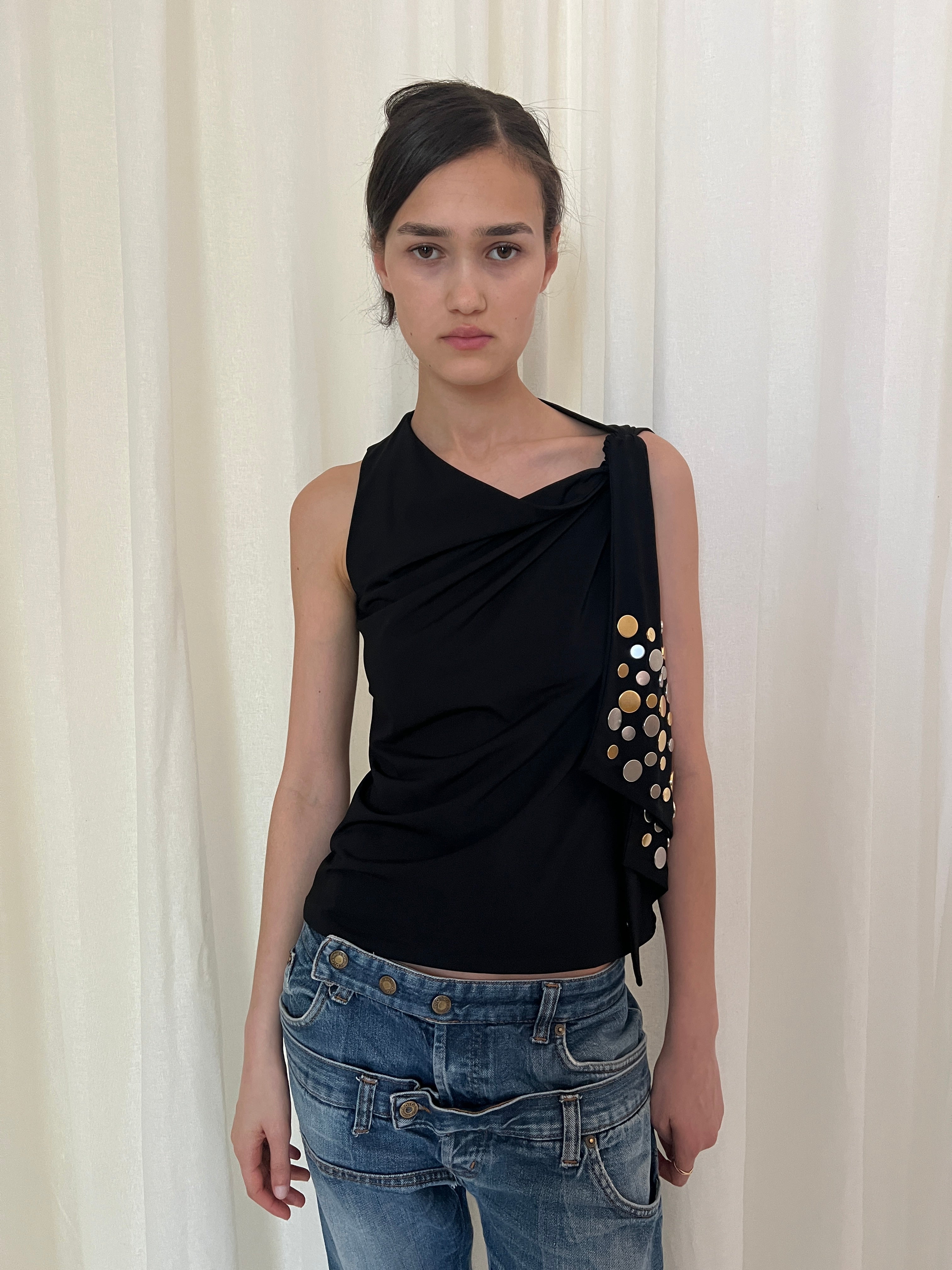 2000s Fendi Studded Tie Top