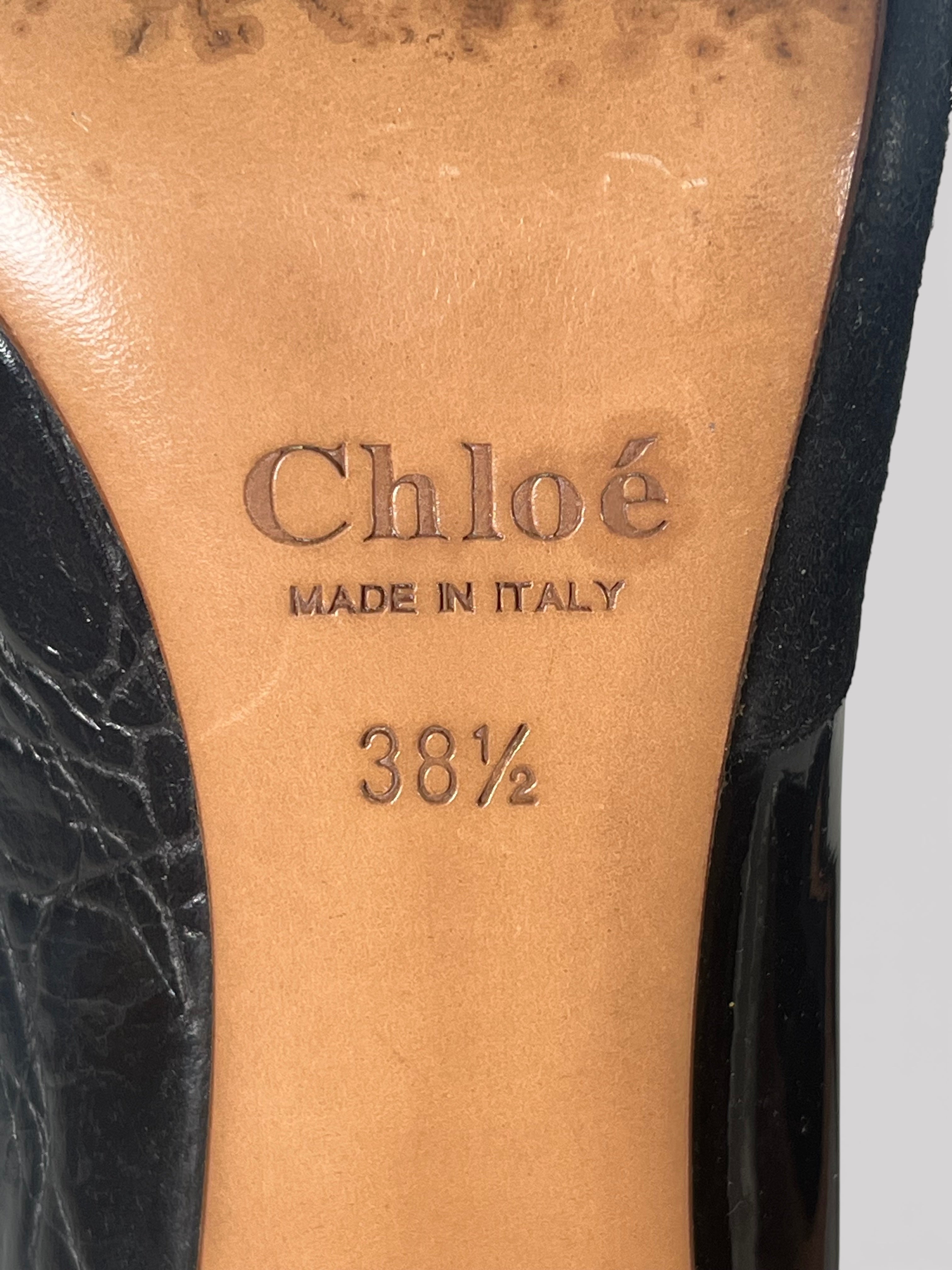 Chloé Python Heels